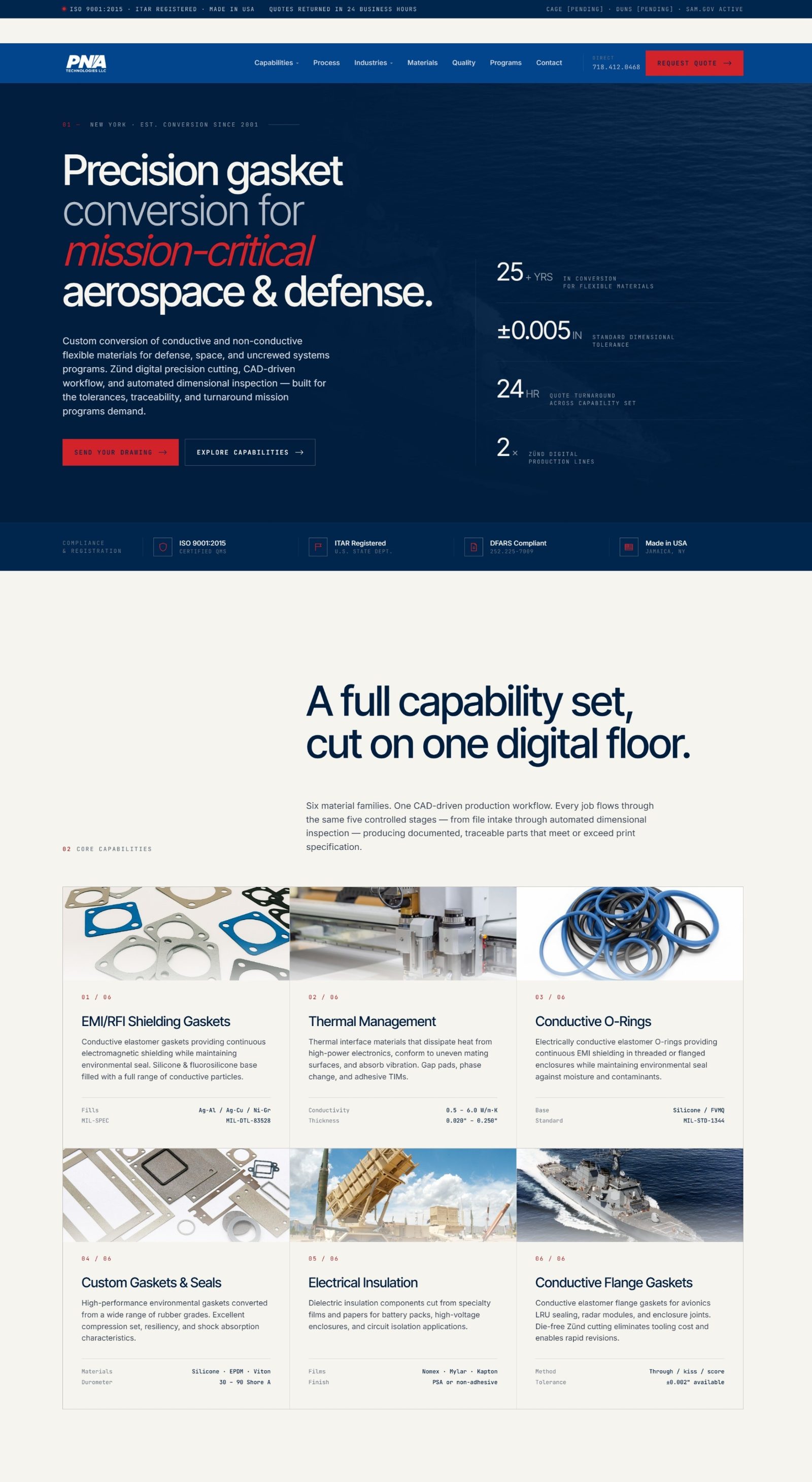 PNA marketing site mockup